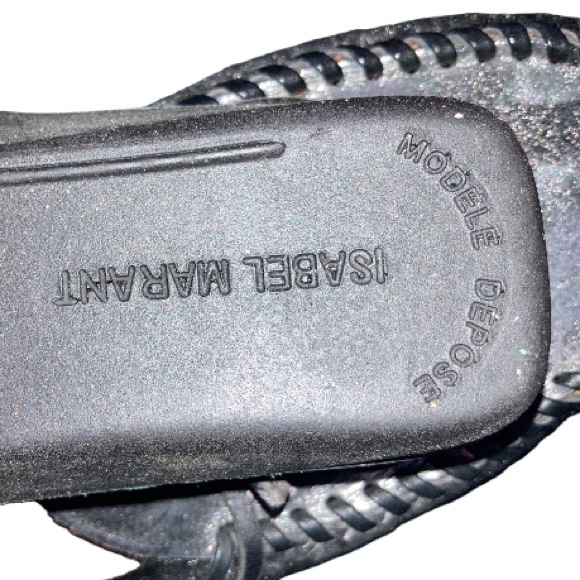 Isabel Marant Fell Pony Hair Black Silver Metallic Moccasin Loafer - Picture 11 of 15